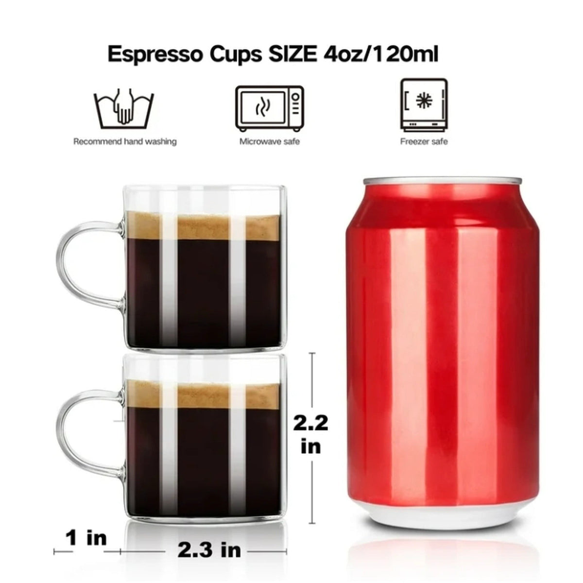 Heat-Resistant Borosilicate Glass Mug with Handle for Tea and Coffee - Image 3
