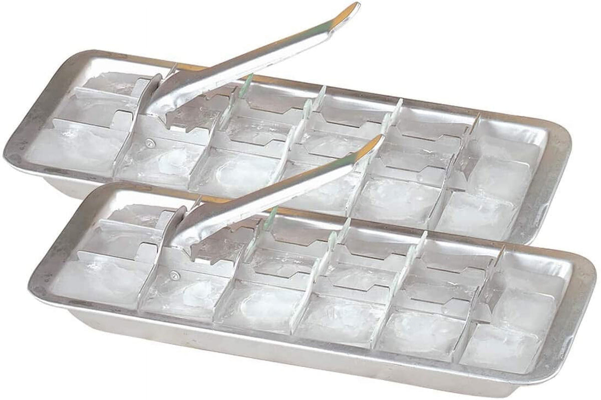 Aluminium Ice Cube Tray with Lever Release, 18 Cubes per Batch