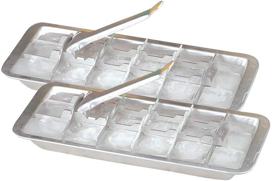 Aluminium Ice Cube Tray with Lever Release, 18 Cubes per Batch
