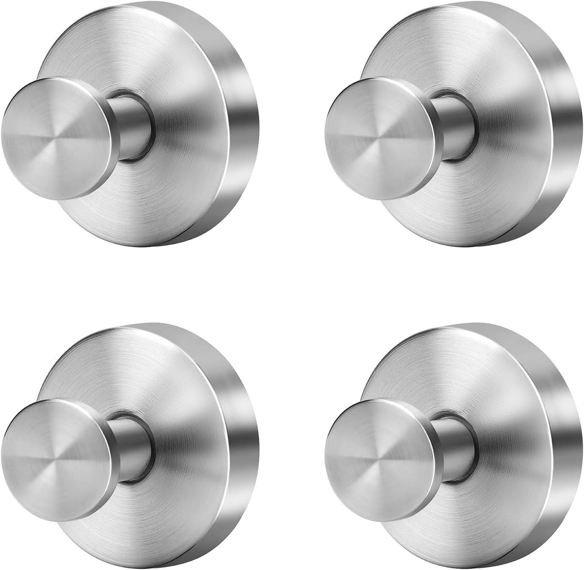 Stainless Steel Suction Cup Hooks for Shower and Glass, Set of Four