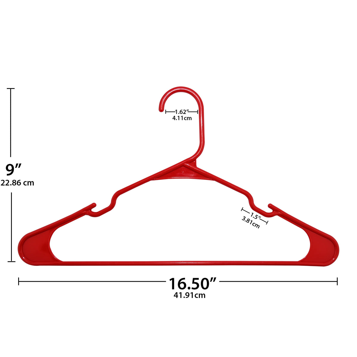 Notched Plastic Clothes Hangers, Pack of 50 for Shirts and Dresses - Image 3