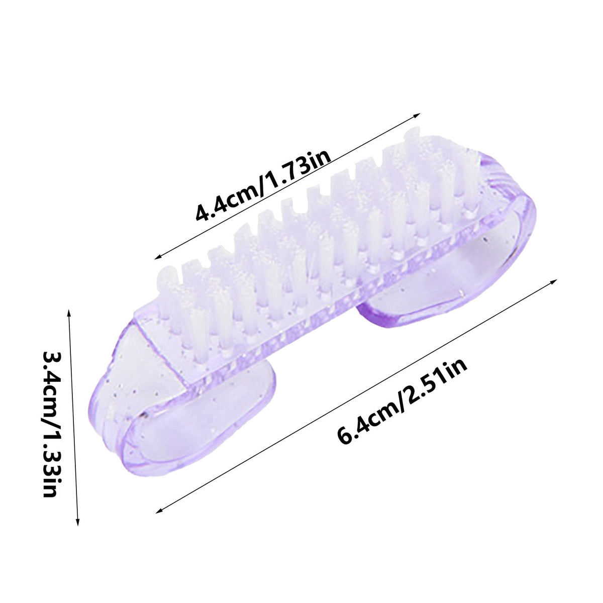 Nail Scrub Brush Set with Curved Grips for Fingernails and Toenails - Image 6