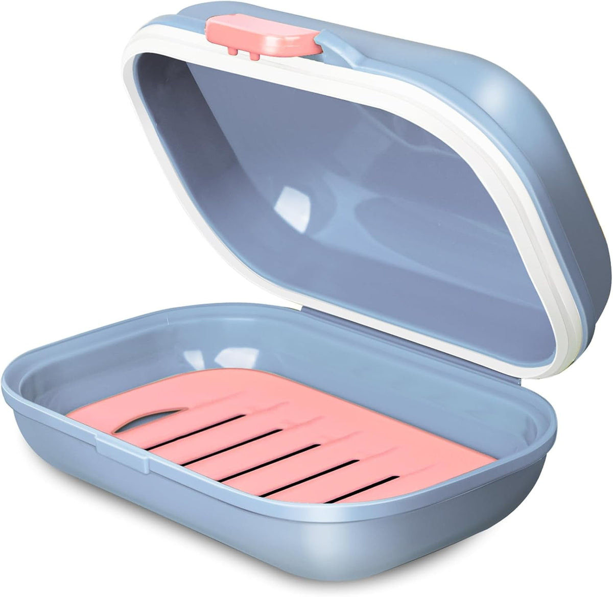 Travel Soap Case with Draining Tray and Leakproof Silicone Seal