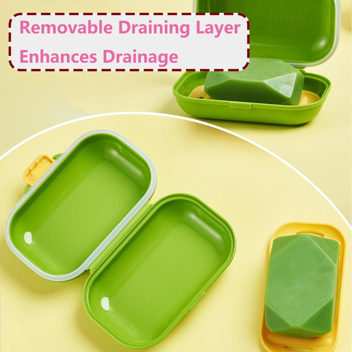 Travel Soap Case with Draining Tray and Leakproof Silicone Seal - Image 6