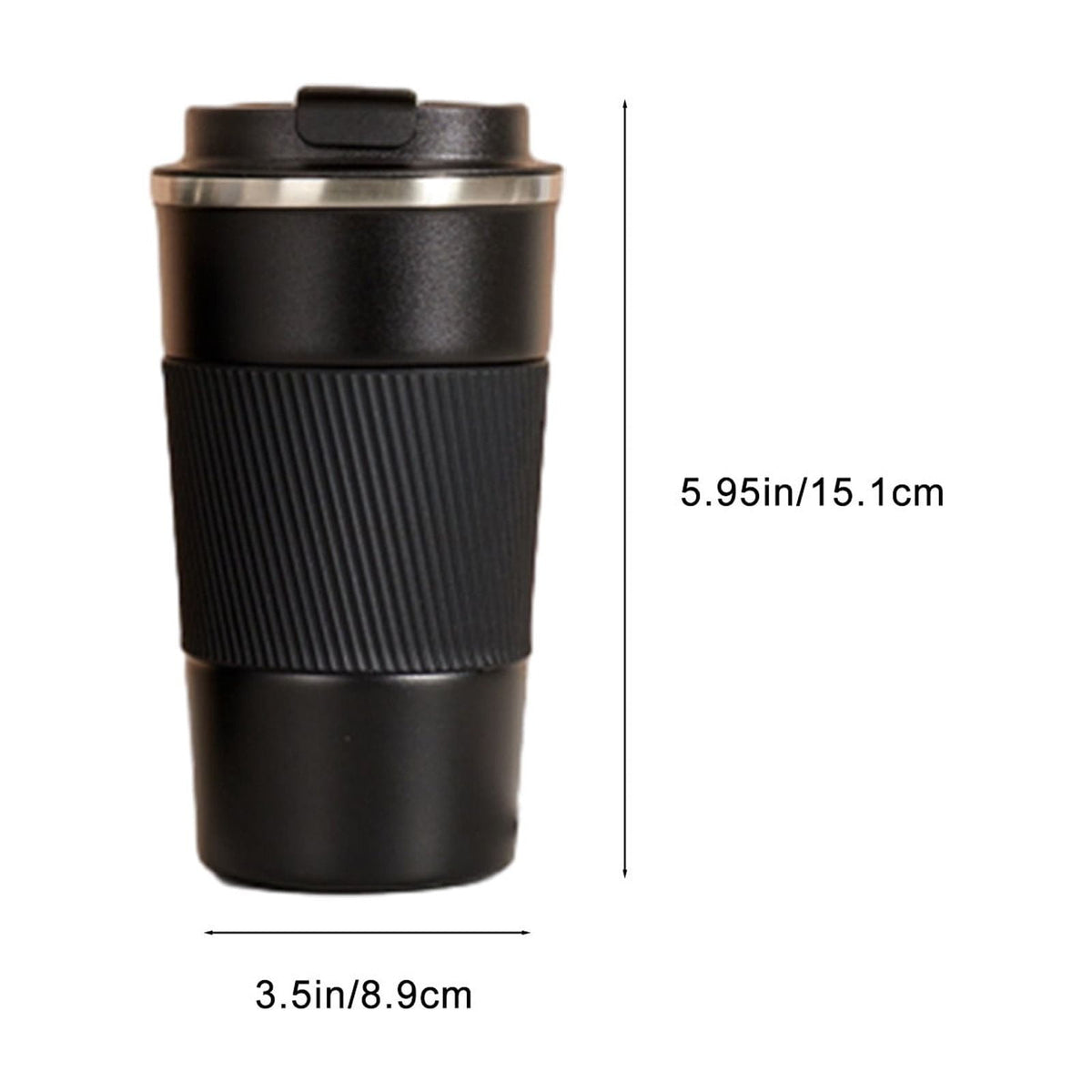 Insulated Travel Mug, 12 Ounce Double-Wall Steel Cup with Leakproof Lid - Image 3