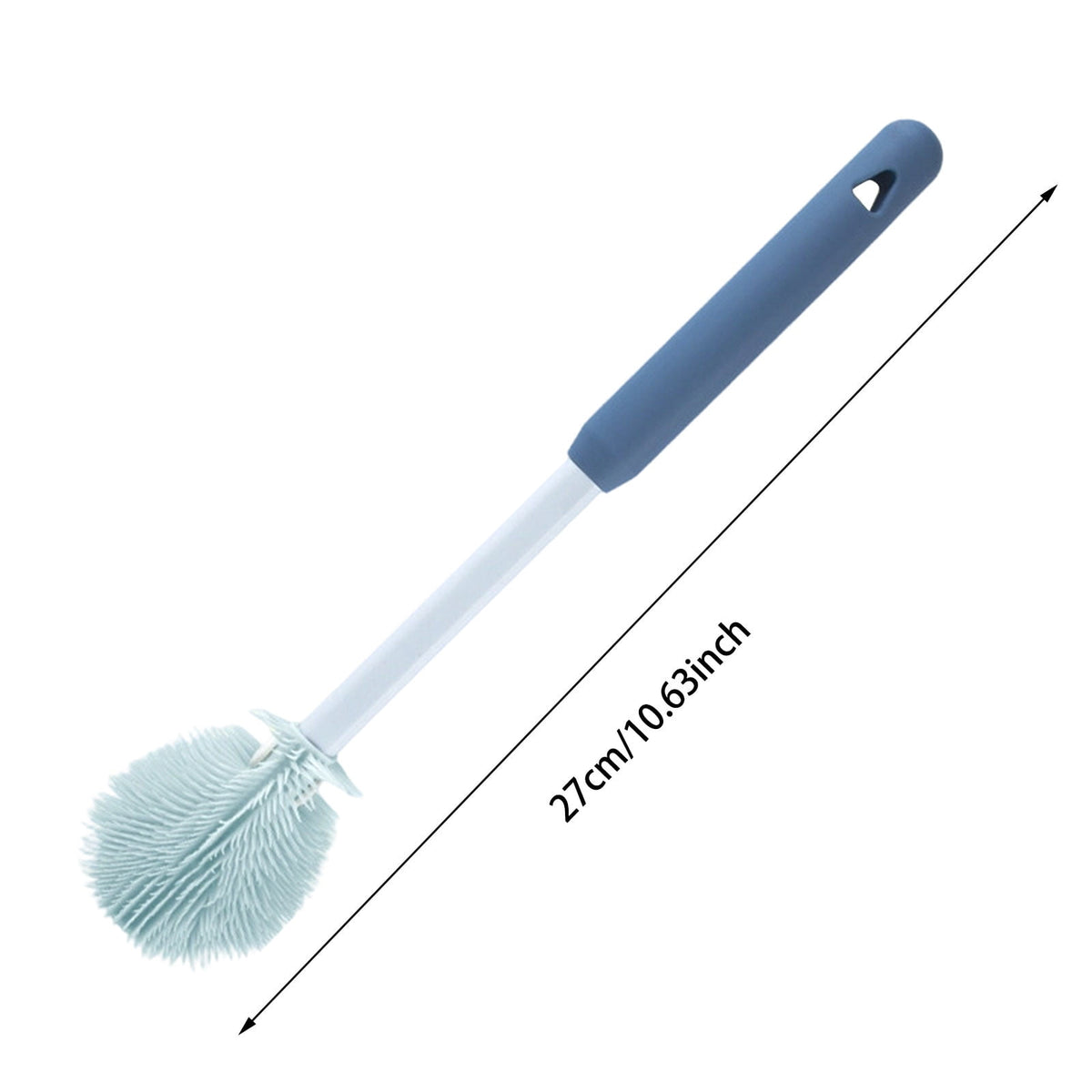 Silicone Bottle Brush with 10 Inch Handle for Narrow-Neck Bottles and Glassware - Image 3