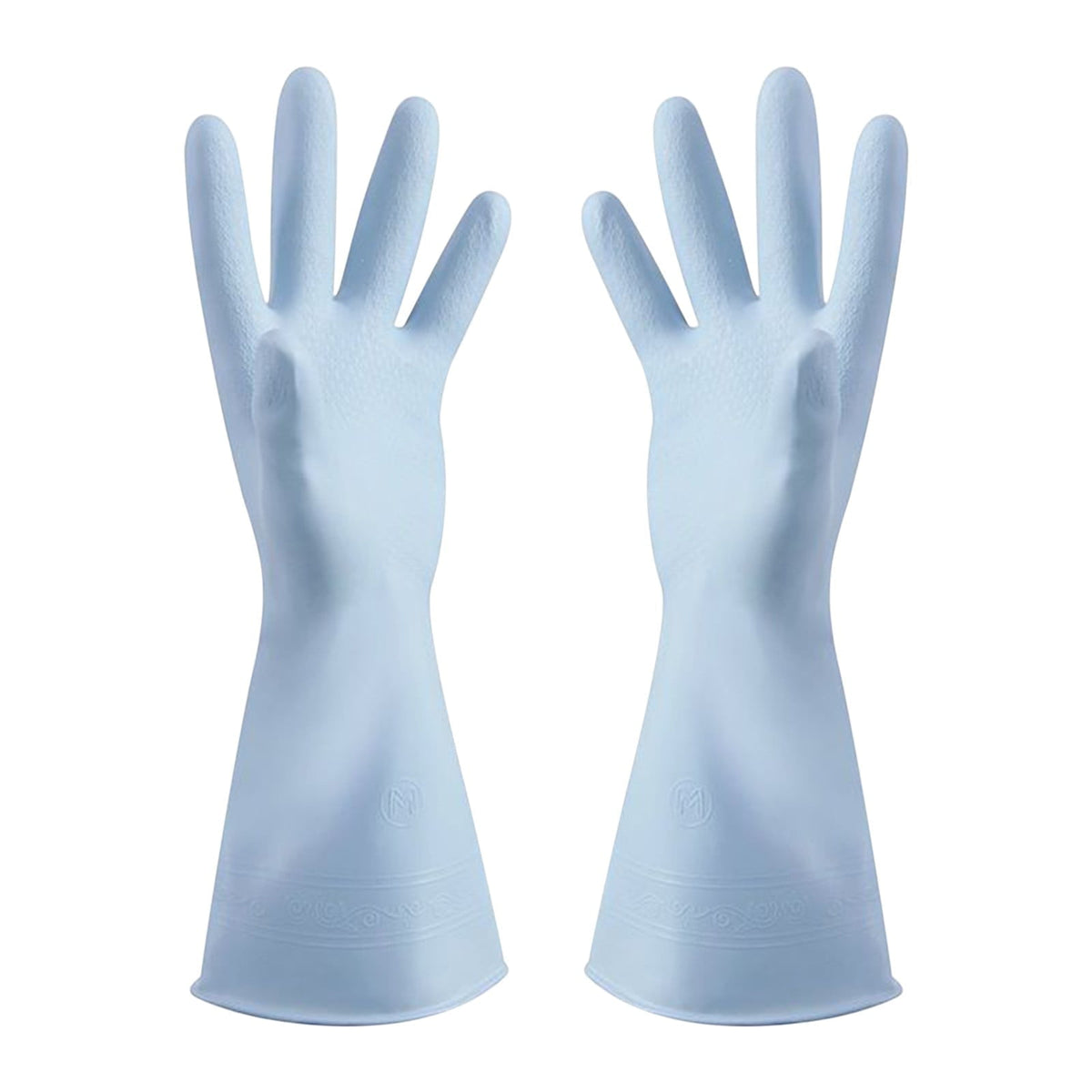 Reusable Rubber Cleaning Gloves, Three Pairs in Medium with Textured Grip