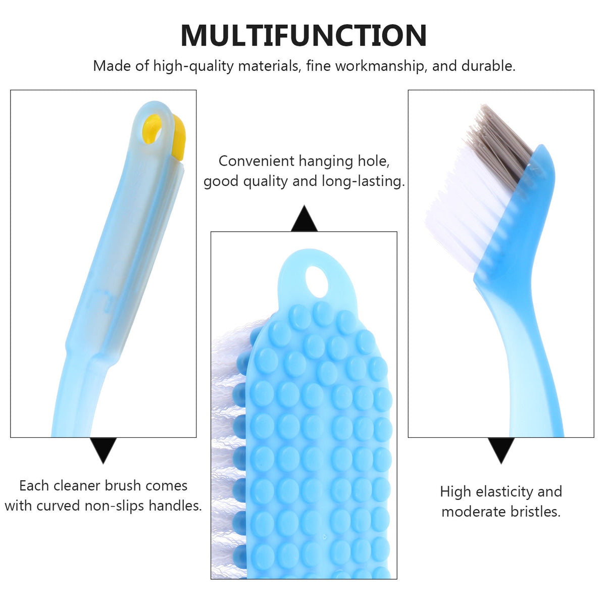 Grout and Tile Scrubbing Brush Set, 3 Pieces, 7.47 x 2.75 x 1.57 Inches - Image 3