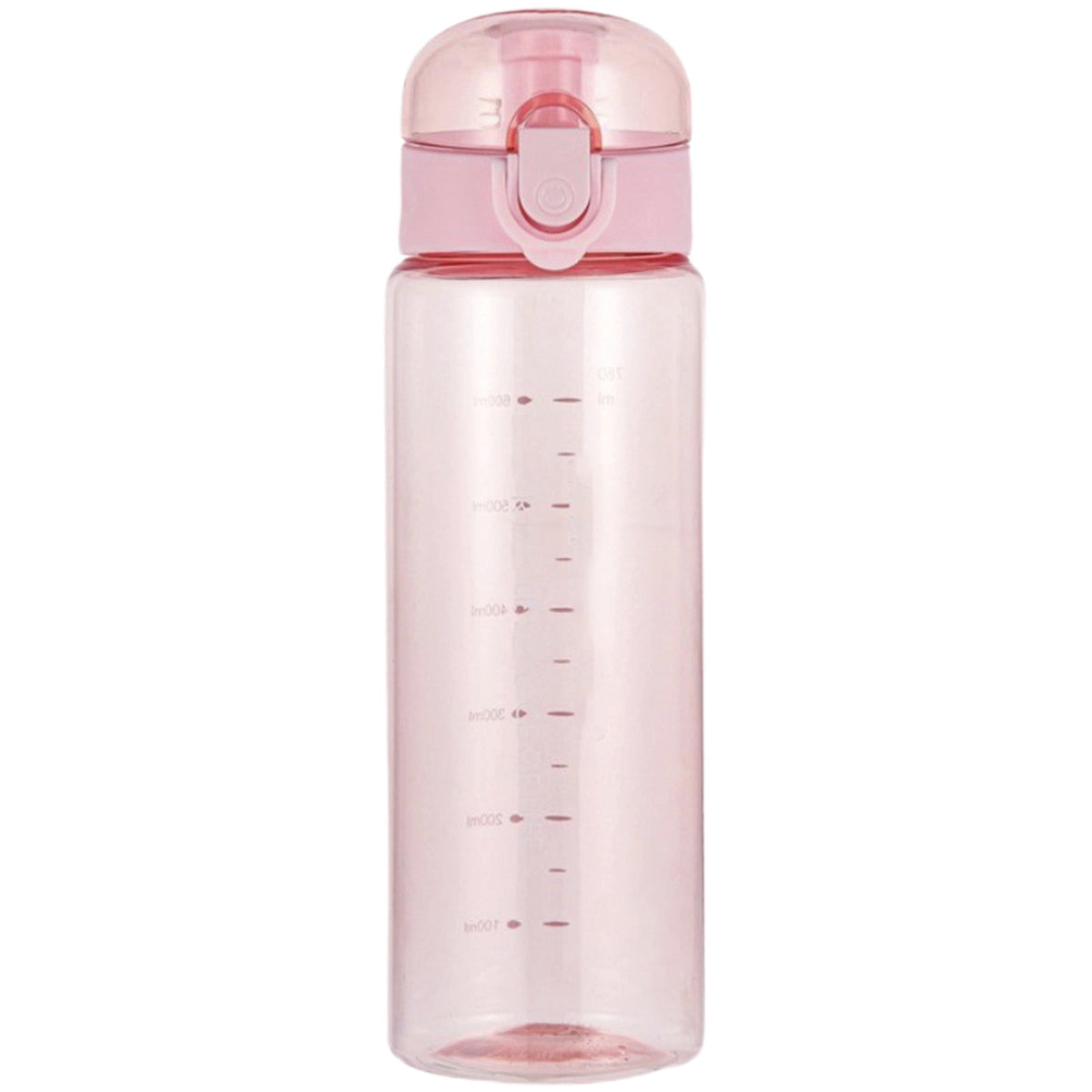 Clear 26 Ounce Sports Water Bottle with Flip-Top Lid and Carry Strap