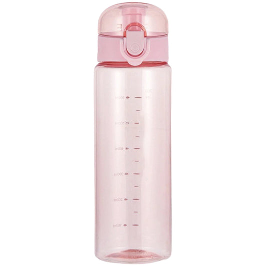 Clear 26 Ounce Sports Water Bottle with Flip-Top Lid and Carry Strap
