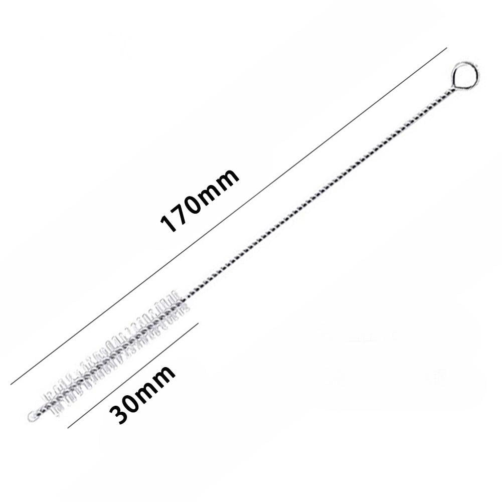 Nylon Straw Cleaning Brush with Stainless Steel Core, 170 mm Long - Image 5