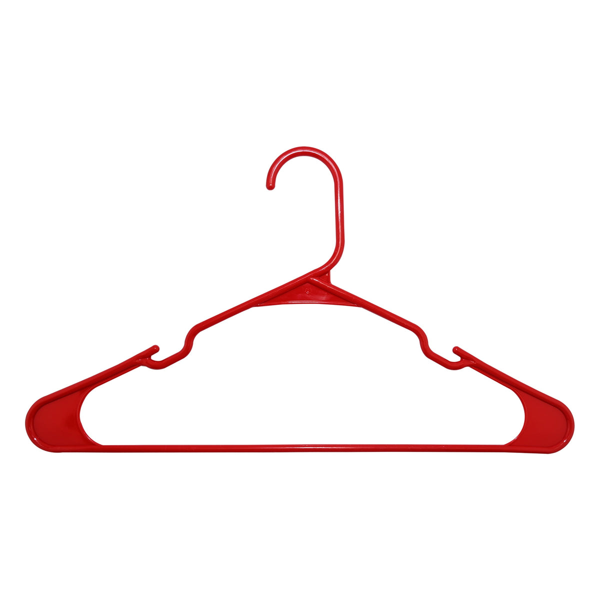 Notched Plastic Clothes Hangers, Pack of 50 for Shirts and Dresses