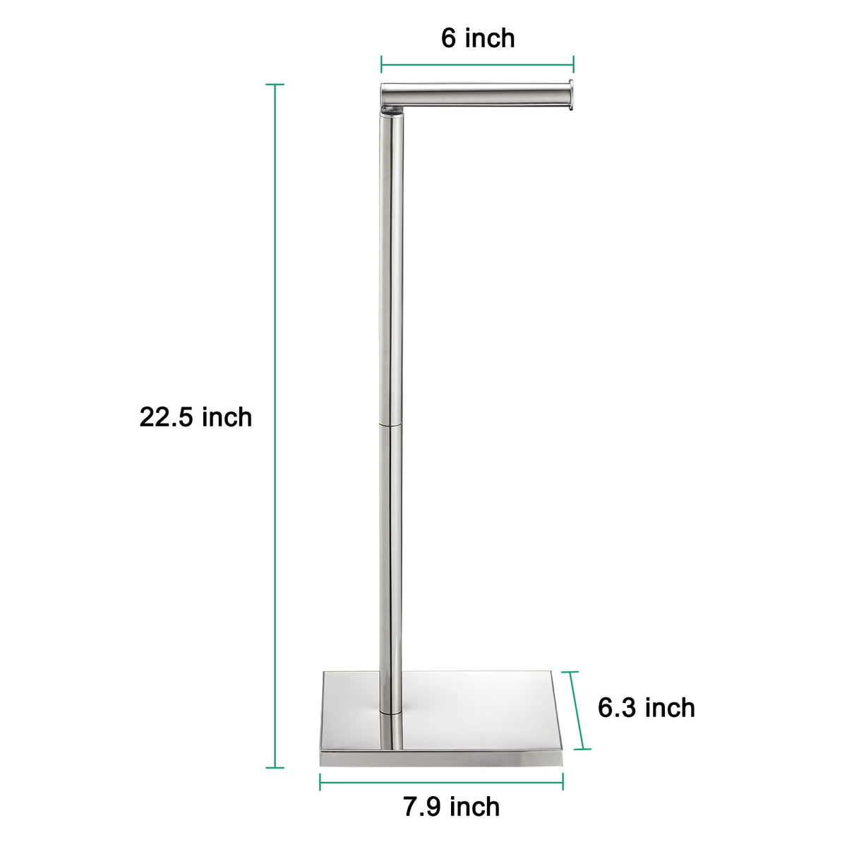 Freestanding Toilet Paper Stand with Reserve Storage for Four Rolls - Image 5
