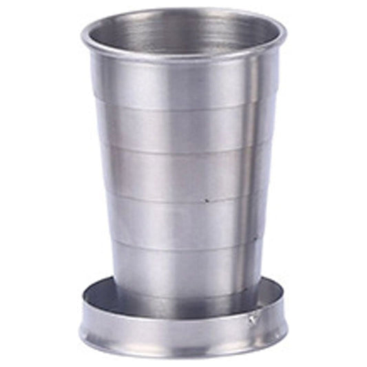 Collapsible Stainless Steel Travel Cup, Pocket-Sized and Leak-Resistant