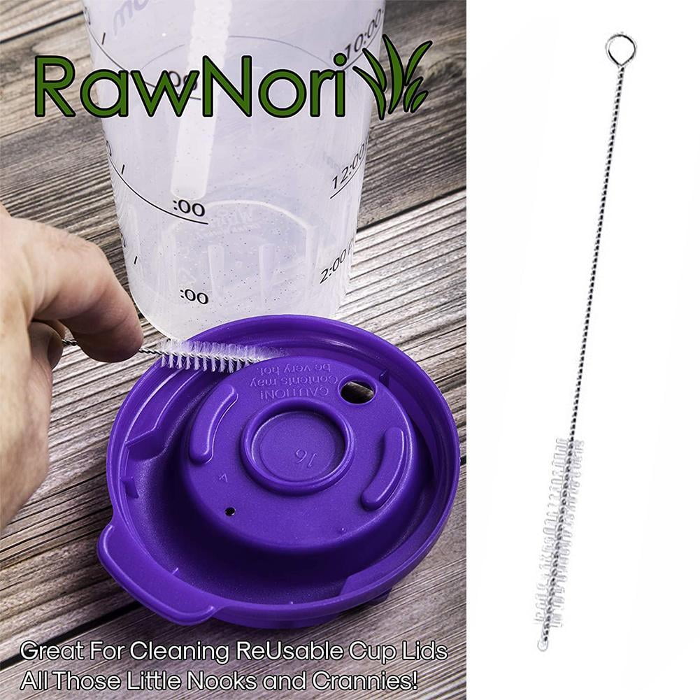 Nylon Straw Cleaning Brush with Stainless Steel Core, 170 mm Long - Image 2