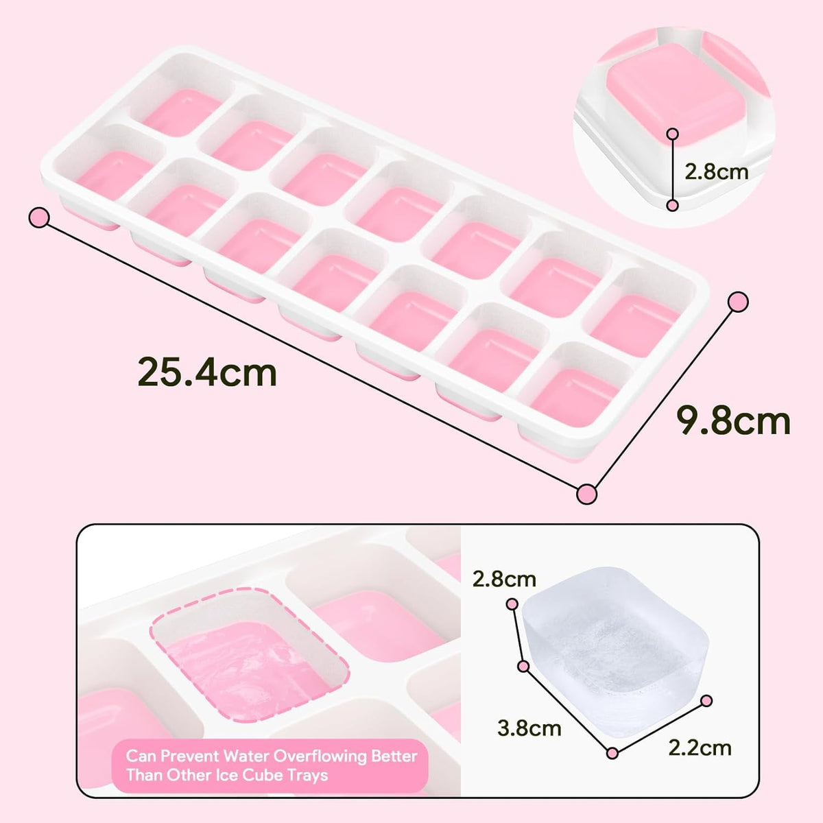 Aluminium Ice Cube Tray with Lever Release, 18 Cubes per Batch - Image 5