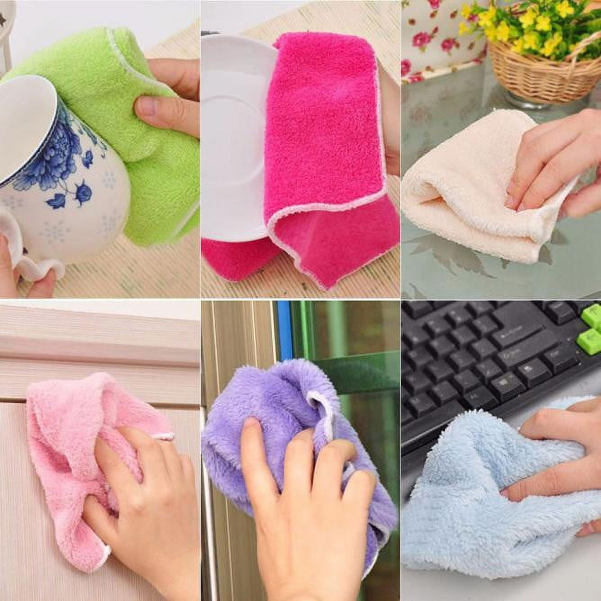 Microfiber Cleaning Cloths, Lint-Free and Highly Absorbent for Home and Car - Image 4