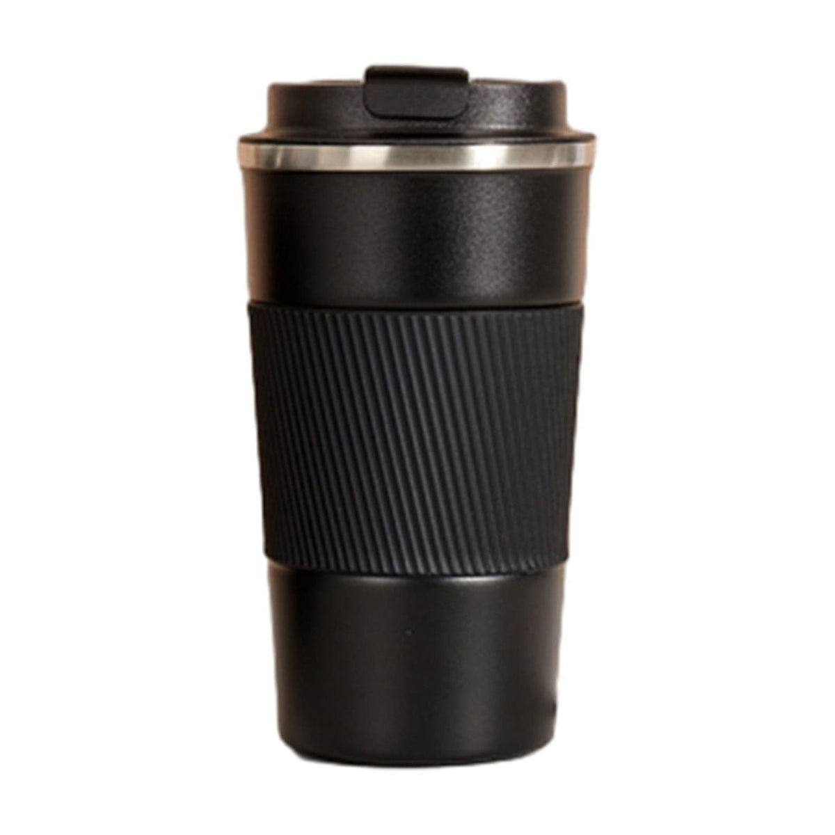 Insulated Travel Mug, 12 Ounce Double-Wall Steel Cup with Leakproof Lid