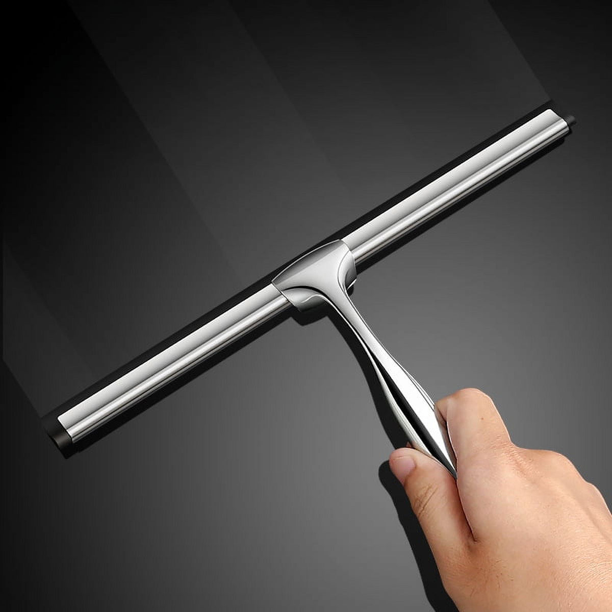 Stainless Steel Shower Squeegee with Silicone Blade for Glass and Tile - Image 4