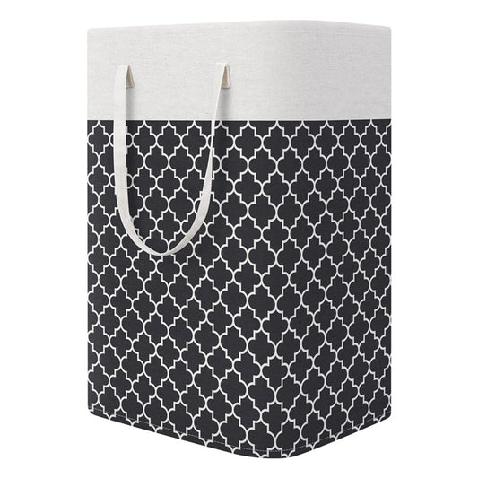 Collapsible Canvas Laundry Hamper with Handles, 23.6 by 15.7 by 11.8 Inches