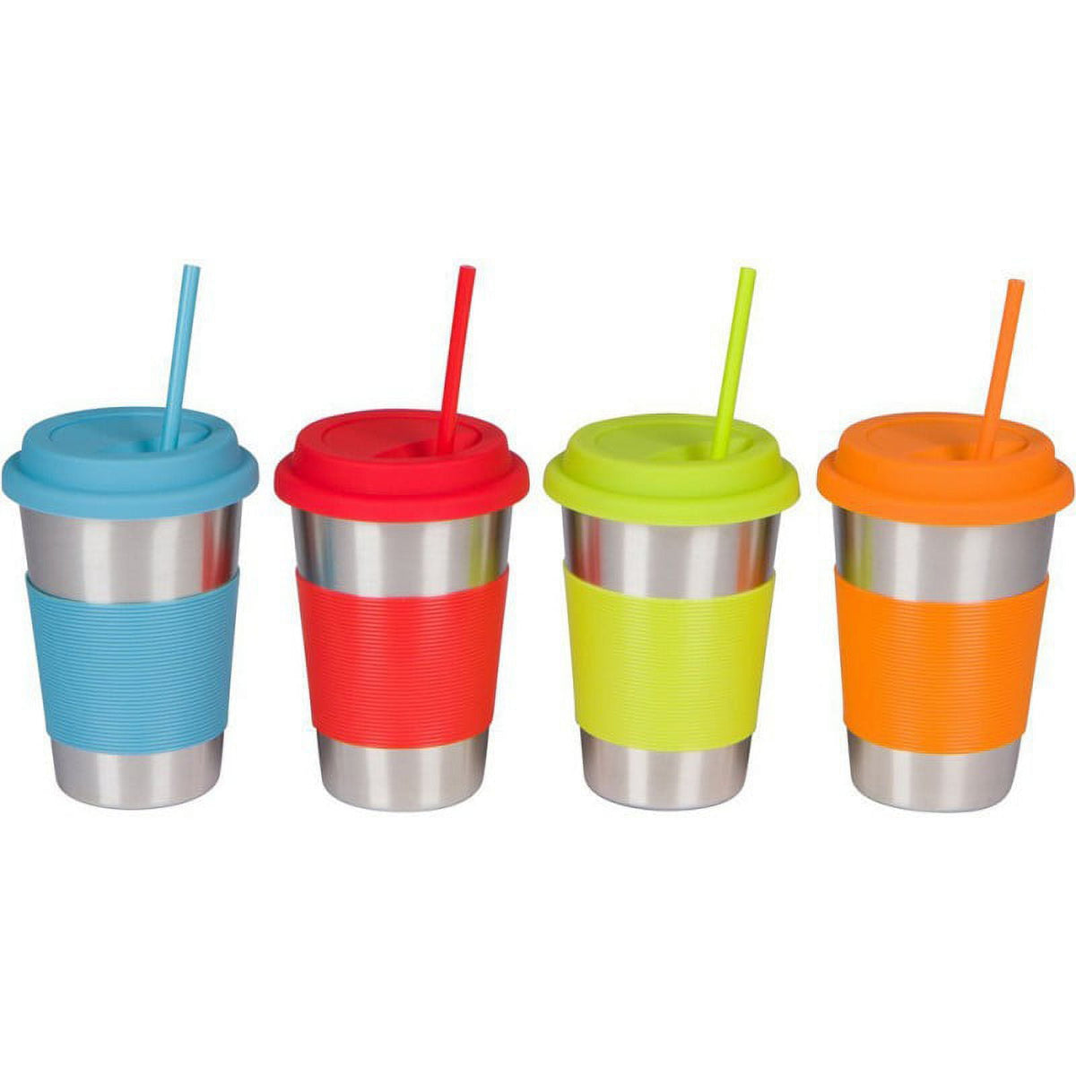 Reusable Wide Silicone Drinking Straws, Six 10 Inch Straws with Two Cleaning Brushes - Image 3