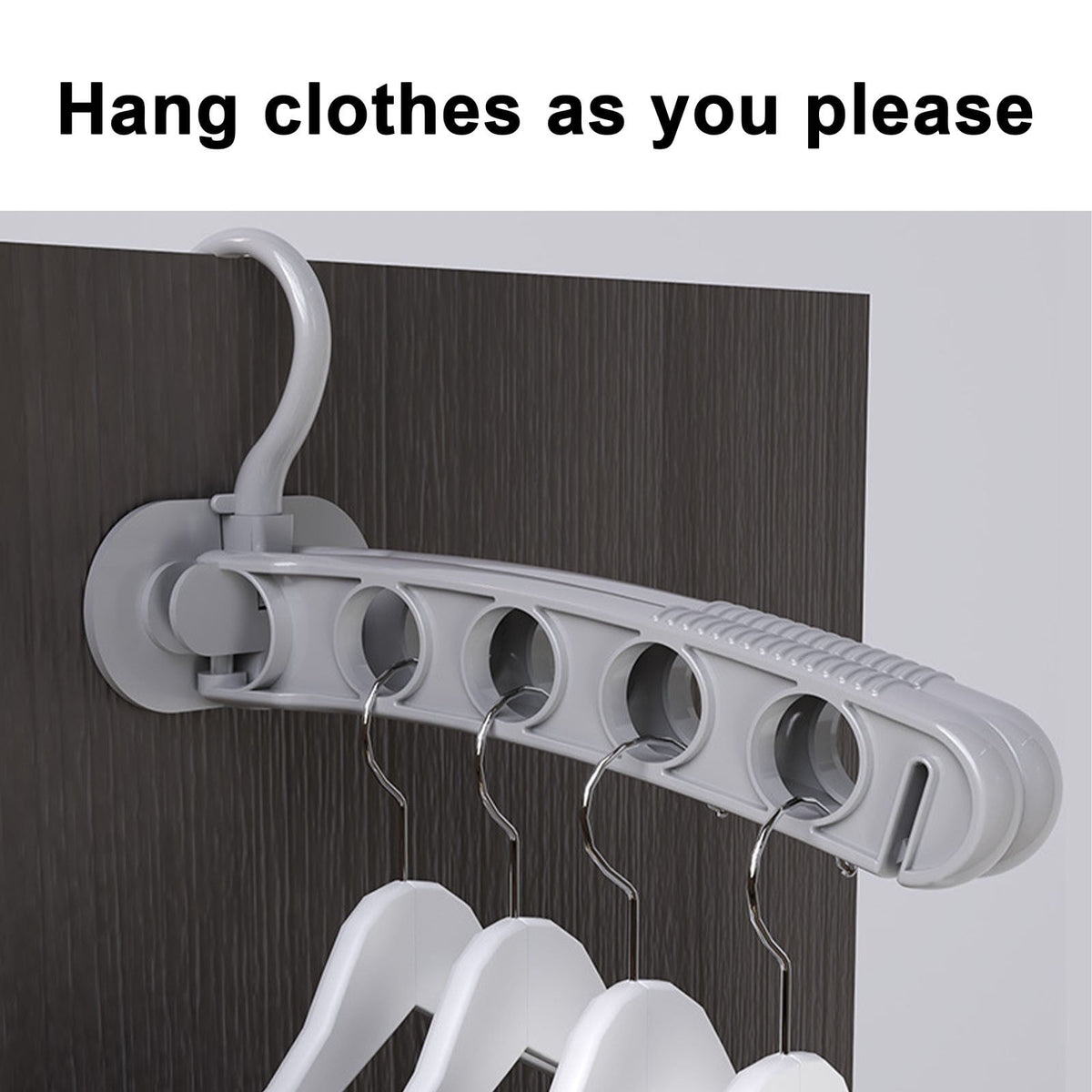 Folding Travel Clothes Hanger with Five Slots for Trips and Small Rooms - Image 5