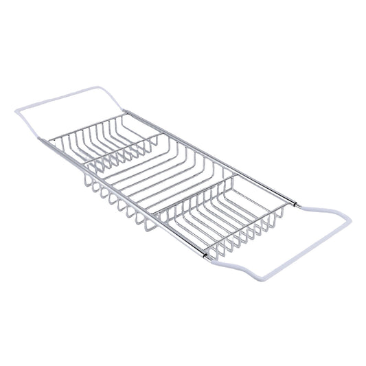 Expandable Bathtub Caddy Tray in Stainless Steel, Extends 25 to 38.4 Inches - Image 2