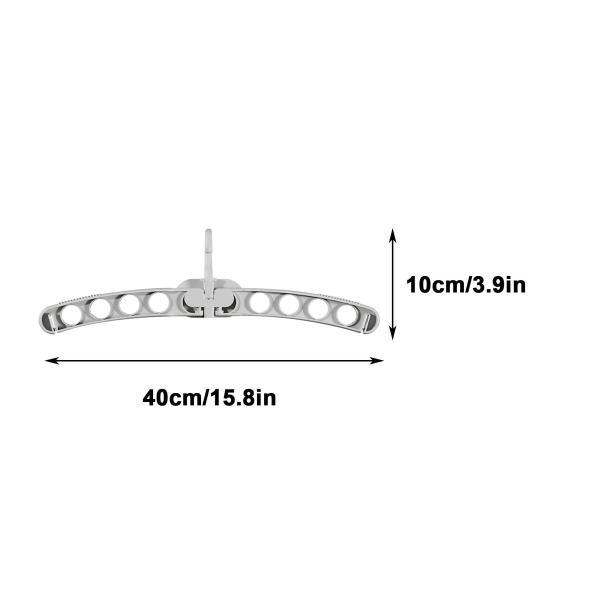 Folding Travel Clothes Hanger with Five Slots for Trips and Small Rooms - Image 3